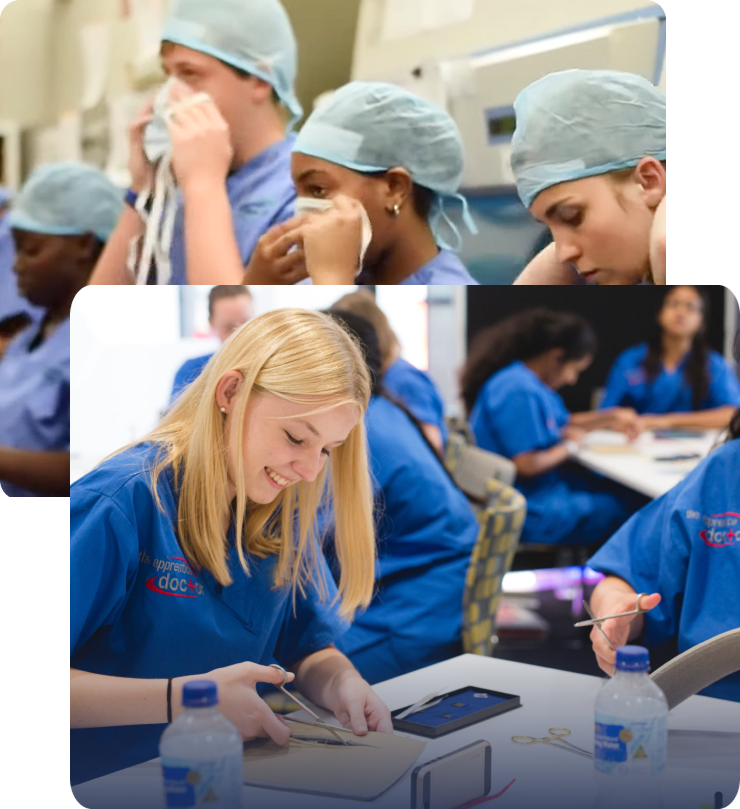Students in a medical training session